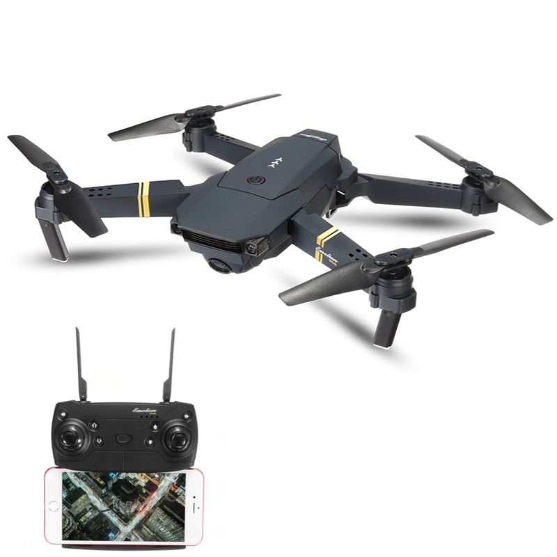 Dronçon Quadcoptère E58 WiFi FPV Mini quadricopter Caméra 4K Caméra de drone pliable Retour automobile avec 3Batteries Noir 