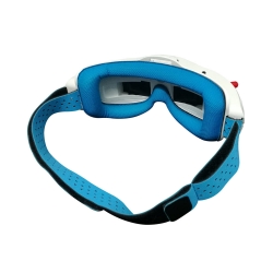 URUAV FPV Goggles Faceplate Lycra Fabric Sponge Pad Replacement w/ Head Strap for Eachine EV200D - Blue Faceplate