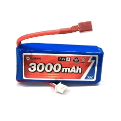 Eachine 7.4V 3000mah 30C Lipo Battery T Plug For 1/12 Eachine EAT04 Wltoys 12428 12423 Feiyue RC Car Parts