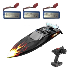 Eachine EBT04 Several Battery RTR 2.4G 4CH 40km/h Brushless RC Boat Vechicles Models w/ Colorful Lights Water Cooling System - Two Batteries