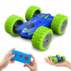 Eachine EC07 RC Car 2.4G 4CH Stunt Drift Deformation Remote Control Rock Crawler Roll Flip Kids Robot Auto Toy - Green